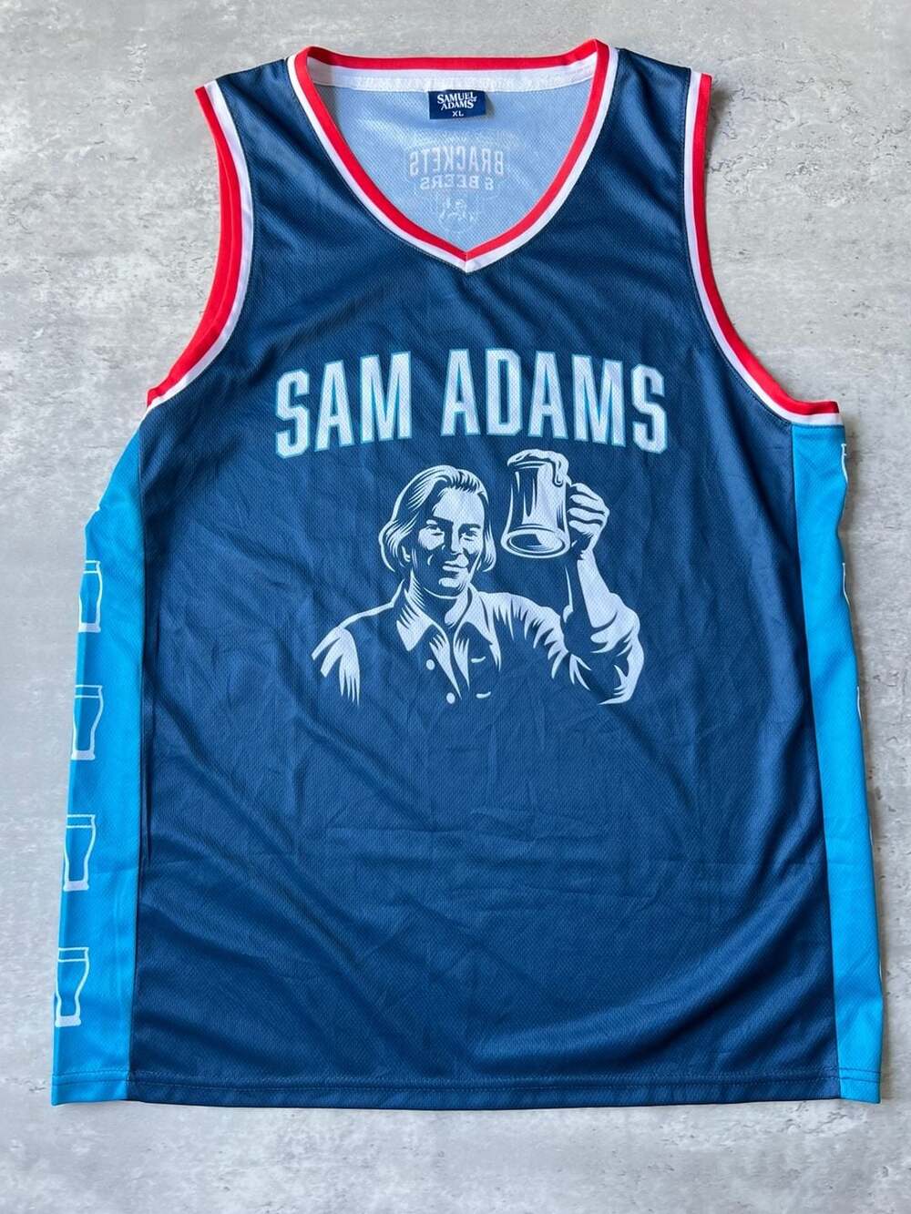 Samuel Adams Men's Graphic Basketball Jersey XL